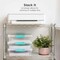 Plastic Storage Bins Containers with Lids (Clear/Seafoam Blue)